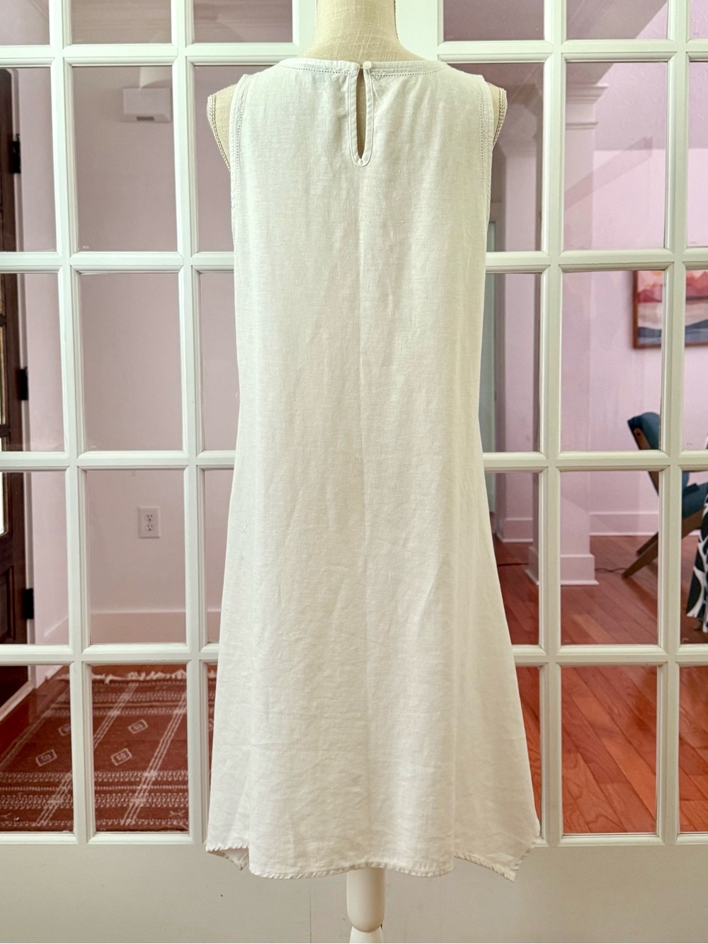 For Cynthia Linen Asymmetrical Hem Dress - Picture 6 of 10